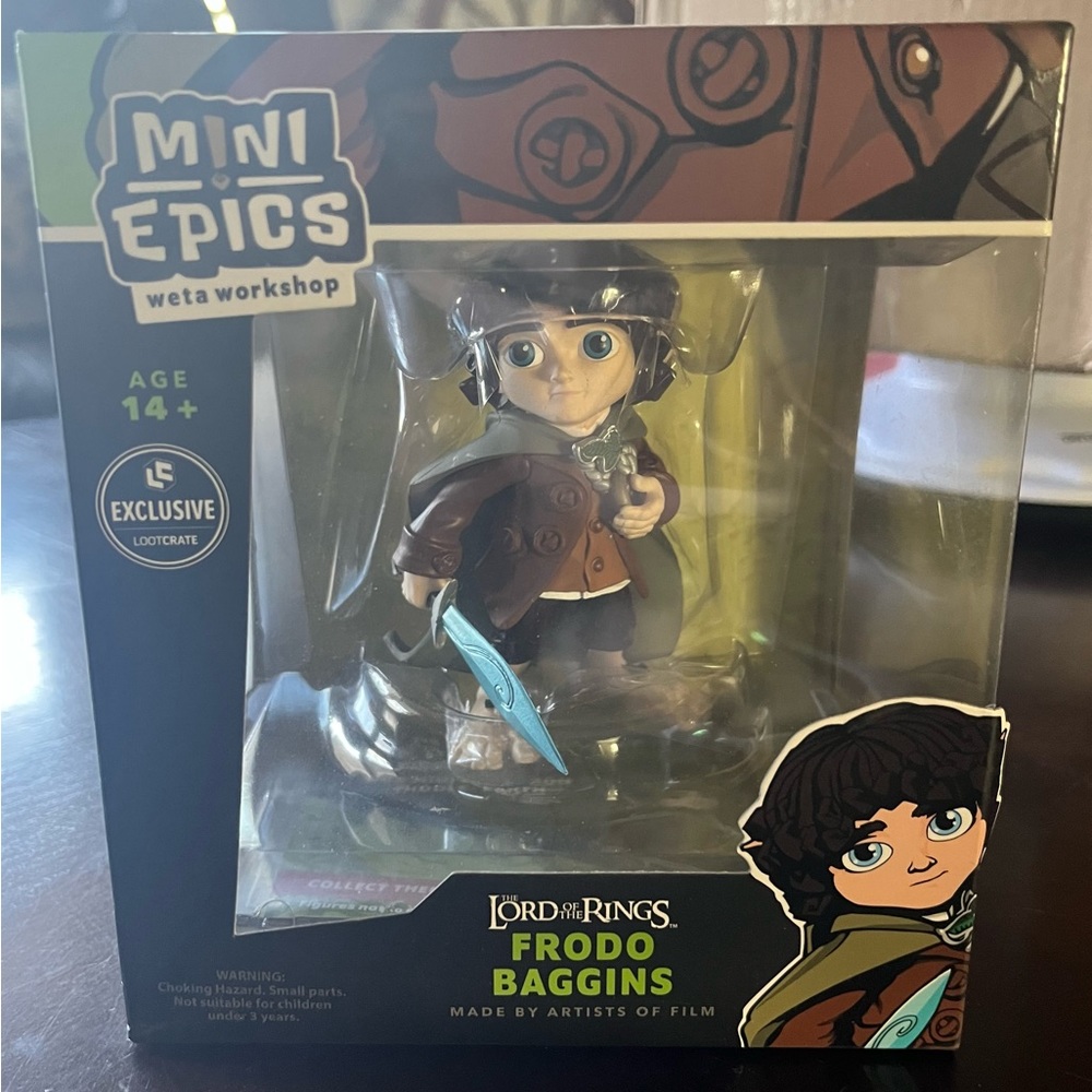 Mini Epics Weta Workshop Loot Crate Exclusive Frodo Baggins Figure, new in box